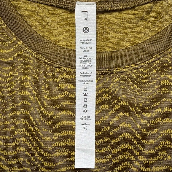 Lululemon Train to Be Tank Top in Ripple Wave Deep Artifact / Auric Gold - Picture 6 of 7